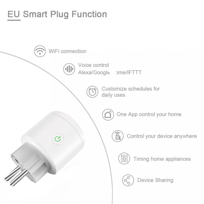 Electrical Smart Plug With Wall Switch EU Voice Control  Wifi Sockets And Switches