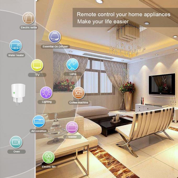 Electrical Smart Plug With Wall Switch EU Voice Control  Wifi Sockets And Switches